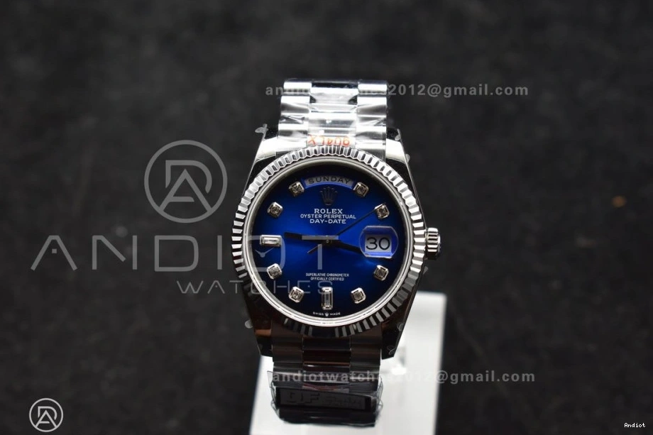 Edition Blue 904L Best V5 President on Dial Weight) vr3255 SS QF Diamond Bracelet DayDate (Gain 36 Steel 0505